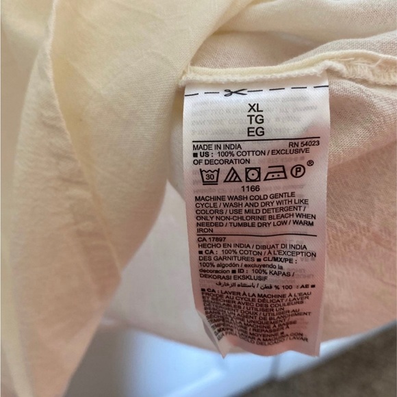 NWOT Womens plus size clothes Old Navy Embroidered Peasant Blouse Top size: XL - Picture 5 of 10